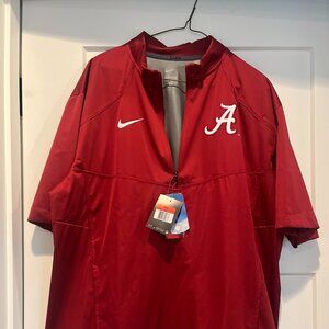 Men's Nike Alabama Crimson Tide Coach Short Sleeve 1/4 Zip Jacket